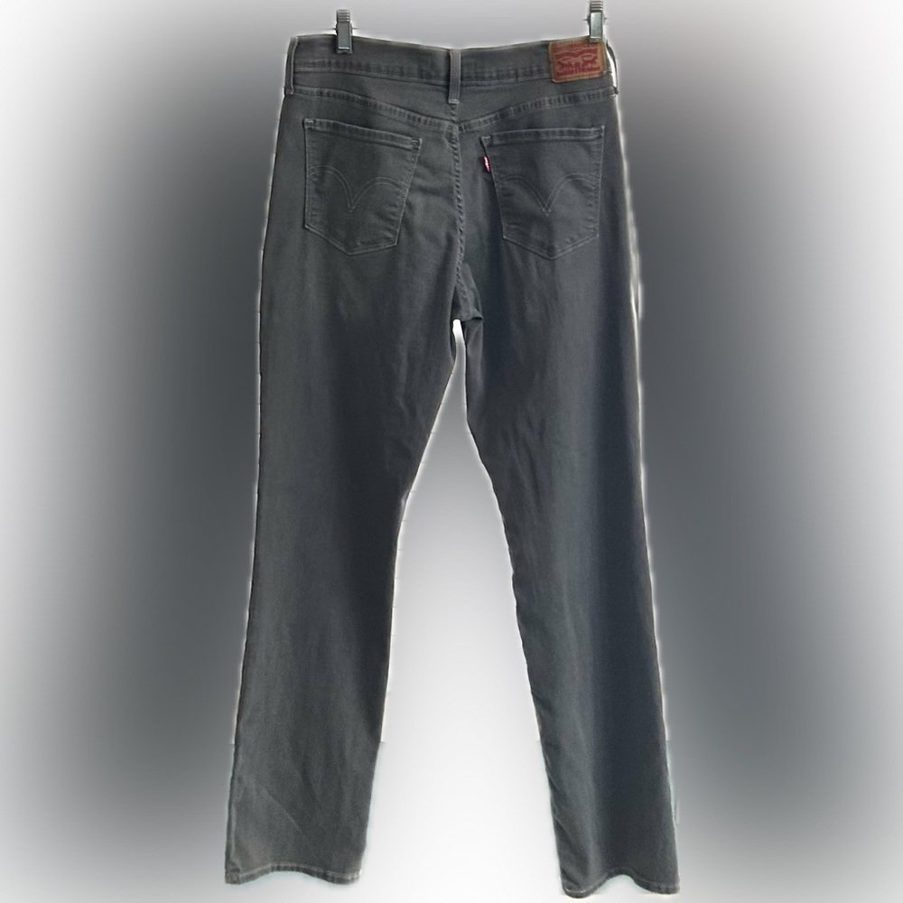 Levi’s 505 Straight Mid-rise Stretch Gray Jeans Subtle Color Fade Women’s Sz 29